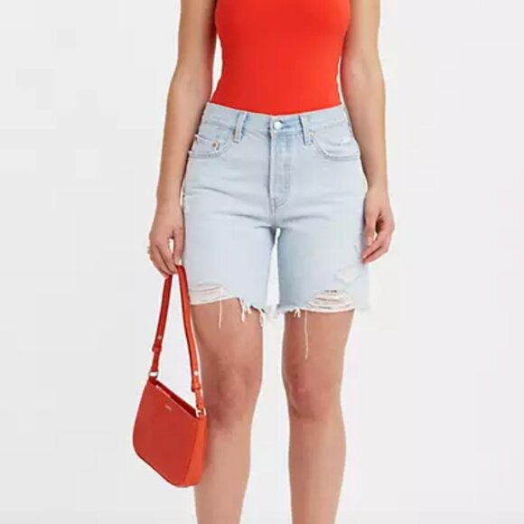 Levis 501 Long Jean Short - Picture 1 of 2